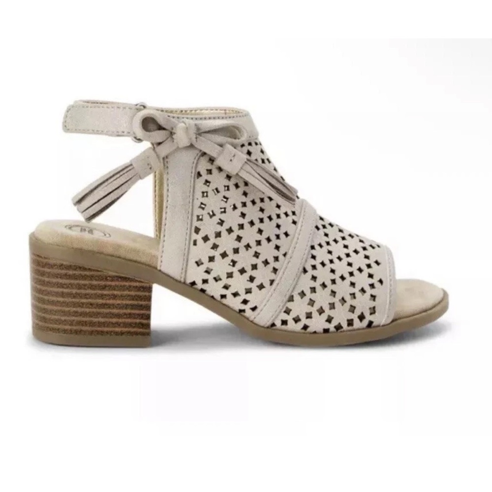 Youth Girls Cutout Heeled Bootie Sandals Size 5